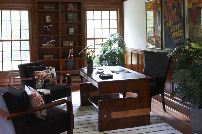 Traditional Home Office in Westport, CT.  Home Staging designed by Kim Cavalier Staging & Design